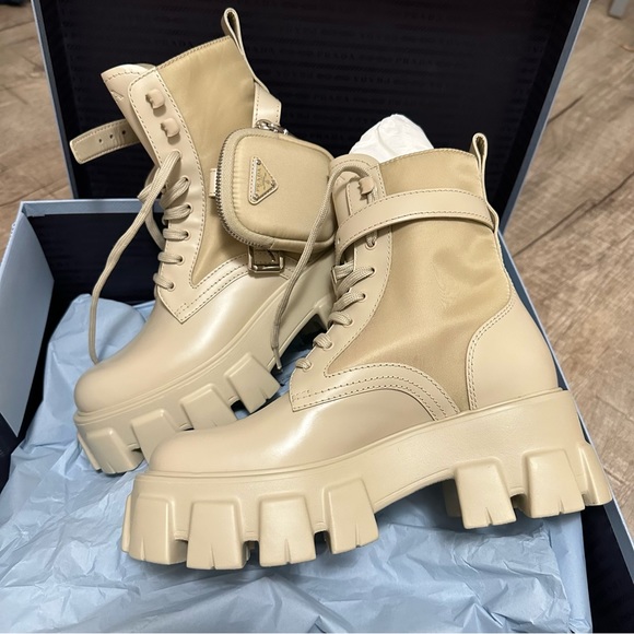 Prada Leather and Nylon Monolith bootie - Picture 1 of 13